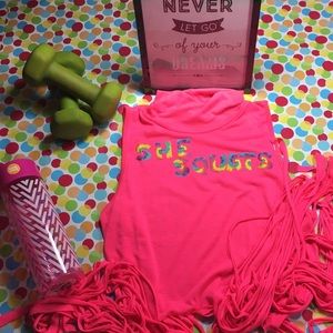 Stringy “She Squats” Fitness Quote Shirt